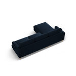 Угловой диван «Алия» темно-синий, бархат, левый