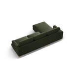 Угловой диван «Алия», мохово-зелёный меланж, бархат, левый