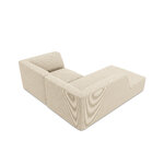 Corner sofa ruby, 3-seater (micadon home) light beige, velvet, left