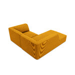 Corner sofa ruby, 3-seater (micadon home) yellow, velvet, left