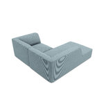 Corner sofa ruby, 3-seater (micadon home) light blue, velvet, left