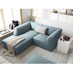 Corner sofa ruby, 3-seater (micadon home) light blue, velvet, left