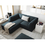 Corner sofa ruby, 3-seater (micadon home) blue, velvet, left