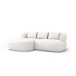 Corner sofa &#39;jenny&#39; light beige, chenille, left