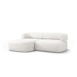 Corner sofa &#39;jenny&#39; light beige, chenille, left