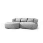 Corner sofa &#39;jenny&#39; silver, chenille, left