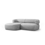 Corner sofa &#39;jenny&#39; silver, chenille, left