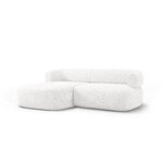 Corner sofa &#39;jenny&#39; ivory, boucle, left