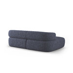Corner sofa &#39;jenny&#39; dark blue, boucle, left