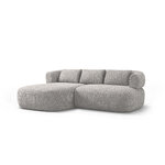 Corner sofa &#39;jenny&#39; light grey, boucle, left