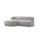 Corner sofa &#39;jenny&#39; light grey, boucle, left