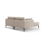 Corner sofa &#39;bemy&#39; beige, velvet, left
