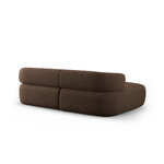 Corner sofa &#39;jenny&#39; chocolate, velvet, left