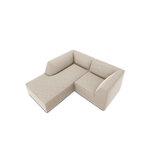 Corner sofa ruby, 3-seater (micadon home) beige, velvet, left