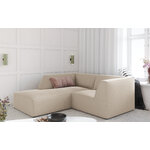 Corner sofa ruby, 3-seater (micadon home) beige, velvet, left