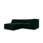 Corner sofa ruby, 3-seater (micadon home) bottle green, velvet, left