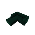 Corner sofa ruby, 3-seater (micadon home) bottle green, velvet, left