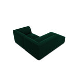 Corner sofa ruby, 3-seater (micadon home) bottle green, velvet, left