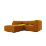 Corner sofa ruby, 3-seater (micadon home) yellow, velvet, left