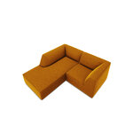 Corner sofa ruby, 3-seater (micadon home) yellow, velvet, left