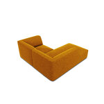 Corner sofa ruby, 3-seater (micadon home) yellow, velvet, left