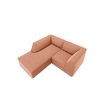 Corner sofa ruby, 3-seater (micadon home) pink, velvet, left