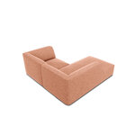 Corner sofa ruby, 3-seater (micadon home) pink, velvet, left