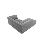 Corner sofa ruby, 3-seater (micadon home), grey, velvet, left