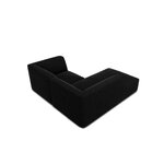 Corner sofa ruby, 3-seater (micadon home) black, velvet, left