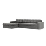 Corner sofa (justin) micadon limited edition light grey, velvet, left