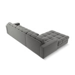 Corner sofa (justin) micadon limited edition light grey, velvet, left