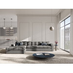 Corner sofa (justin) micadon limited edition light grey, velvet, left