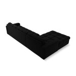 Corner sofa (justin) micadon limited edition black, velvet, left