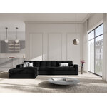 Corner sofa (justin) micadon limited edition black, velvet, left