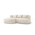 Boucle corner sofa &#39;jenny&#39; beige, boucle, left