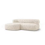 Boucle corner sofa &#39;jenny&#39; beige, boucle, left