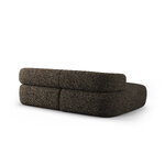 Boucle corner sofa &#39;jenny&#39; grey-brown, boucle, left