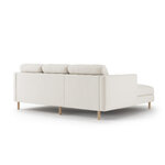 Corner sofa &#39;eden&#39; beige, velvet, left
