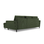 Moghan kampinė sofa, keturvietė (micadon home) buteliukas žalia, aksominė, juodo buko mediena, geriau