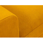 Moghan kampinė sofa, 4-vietė (micadoni home) geltona, aksominė, juodo buko mediena, dešinė