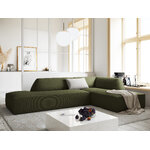 Kampinė sofa rubino (1), 4-vietė (micadon home) žalia, aksominė, dešinė