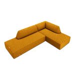 Kampinė sofa rubino (1), 4-vietė (micadon home) geltona, aksominė, geresnė