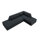 Kampinė sofa rubino (1), 4-vietė (micadon home) juoda, aksominė, geresnė