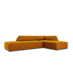 Kampinė sofa rubino (1), 4-vietė (micadon home) geltona, aksominė, geresnė