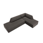 Kampinė sofa rubino (1), 4-vietė (micadon home) tamsiai pilka, aksominė, geresnė