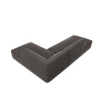 Kampinė sofa rubino (1), 4-vietė (micadon home) tamsiai pilka, aksominė, geresnė