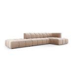 Modular corner sofa &#39;serena&#39; beige, velvet, better