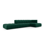 Modular corner sofa &#39;serena&#39; bottle green, velvet, better