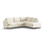 Corner sofa &#39;aliya&#39; beige, velvet, right