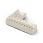 Corner sofa &#39;aliya&#39; beige, velvet, right